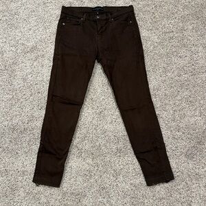 Brown Women's Skinny Jeans in Brown